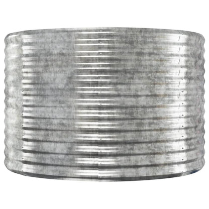 Garden Raised Bed Galvanised Steel 322x100x68 cm Silver