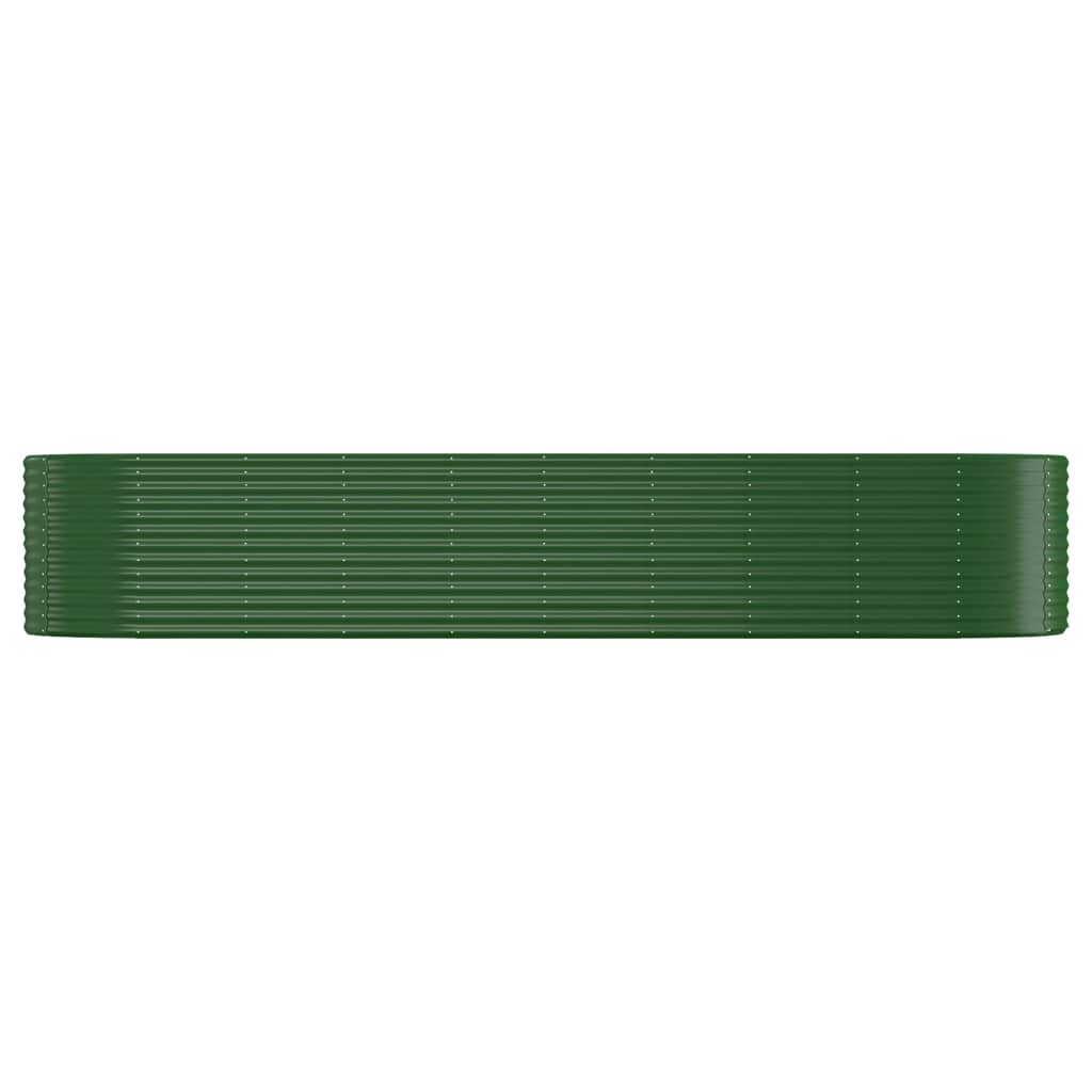 Garden Raised Bed Galvanised Steel 396x100x68 cm Green