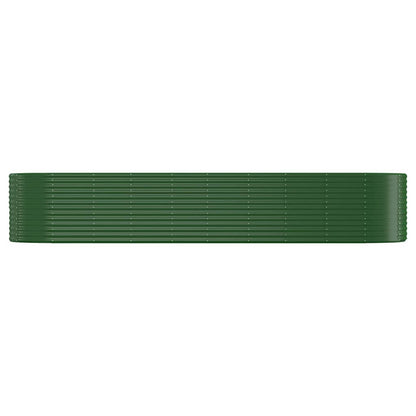 Garden Raised Bed Galvanised Steel 396x100x68 cm Green