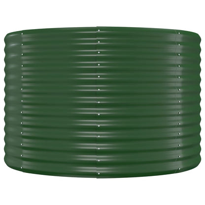 Garden Raised Bed Galvanised Steel 396x100x68 cm Green