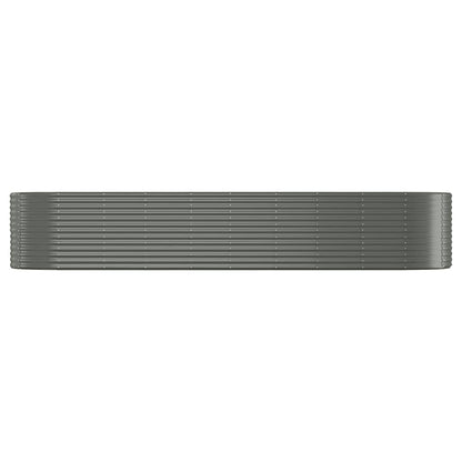 Garden Raised Bed Galvanised Steel 396x100x68 cm Grey