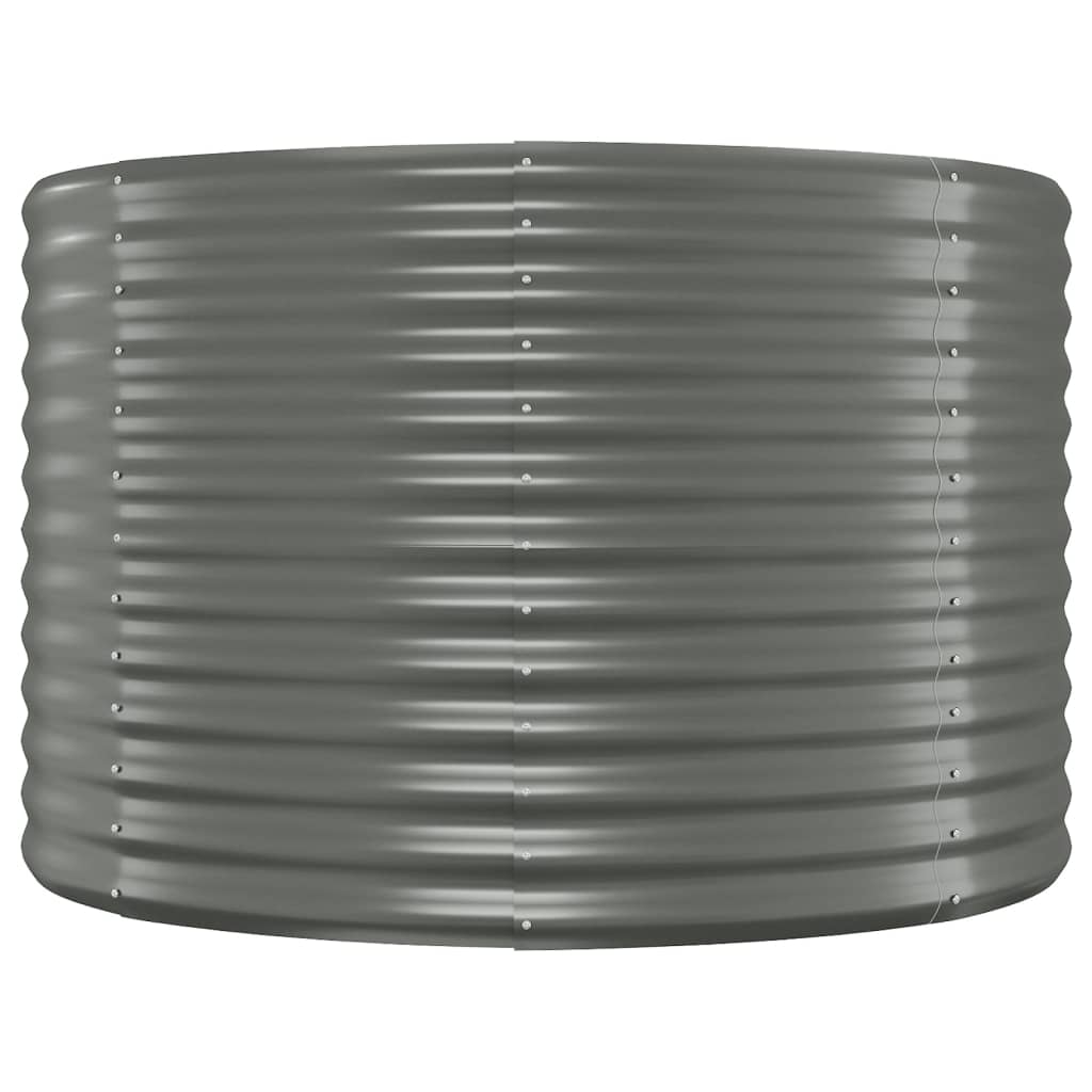Garden Raised Bed Galvanised Steel 396x100x68 cm Grey