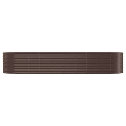 Garden Raised Bed Galvanised Steel 396x100x68 cm Brown