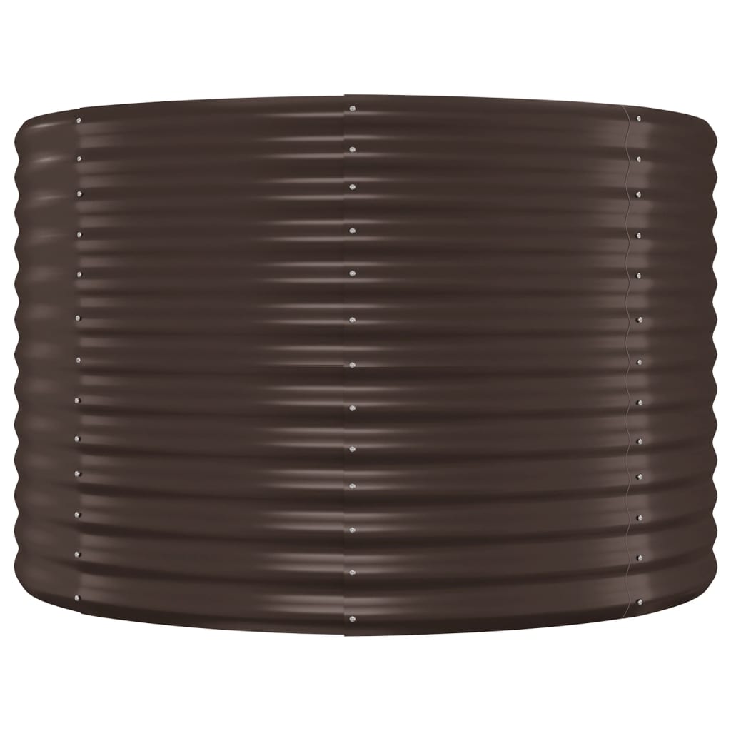 Garden Raised Bed Galvanised Steel 396x100x68 cm Brown