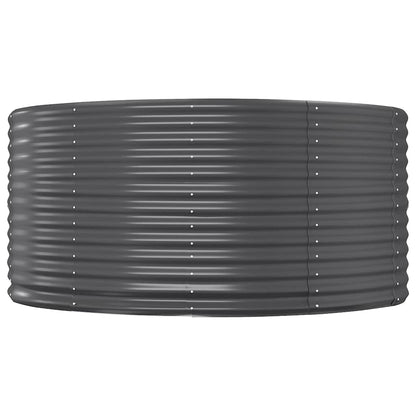 Garden Raised Bed Anthracite 140x140x68 cm Galvanised Steel