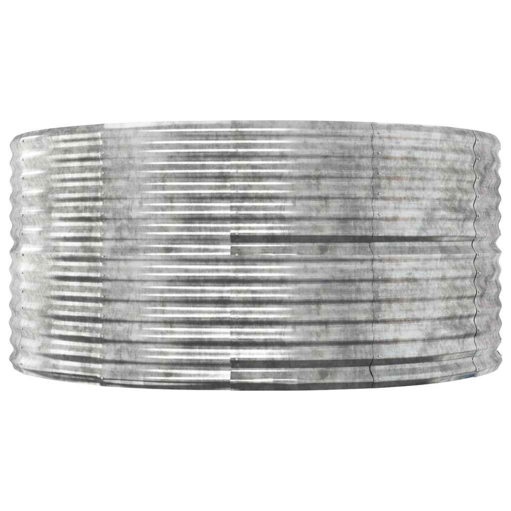 Garden Raised Bed Silver 140x140x68 cm Galvanised Steel