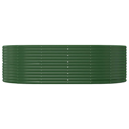 Garden Raised Bed Green 212x140x68 cm Galvanised Steel