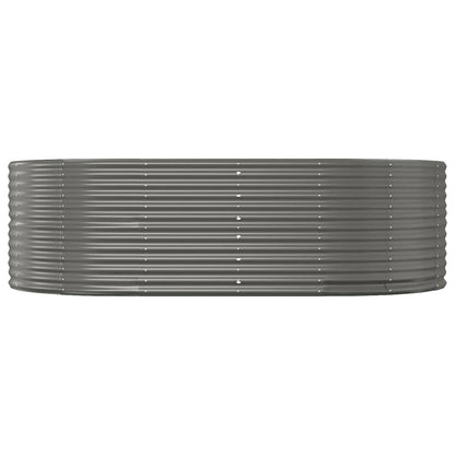 Garden Raised Bed Grey 212x140x68 cm Galvanised Steel
