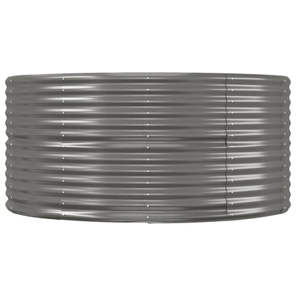 Garden Raised Bed Grey 212x140x68 cm Galvanised Steel