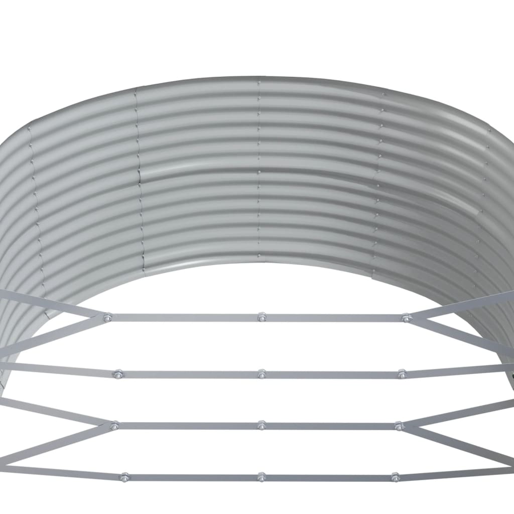 Garden Raised Bed Grey 212x140x68 cm Galvanised Steel