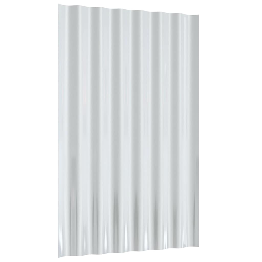 Roof Panels 12 pcs Galvanised Steel Anthracite 60x36 cm
