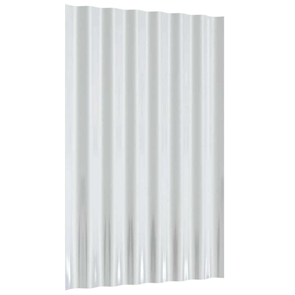 Roof Panels 36 pcs Galvanised Steel Anthracite 60x36 cm