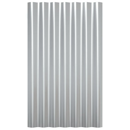 Roof Panels 36 pcs Galvanised Steel Silver 60x36 cm