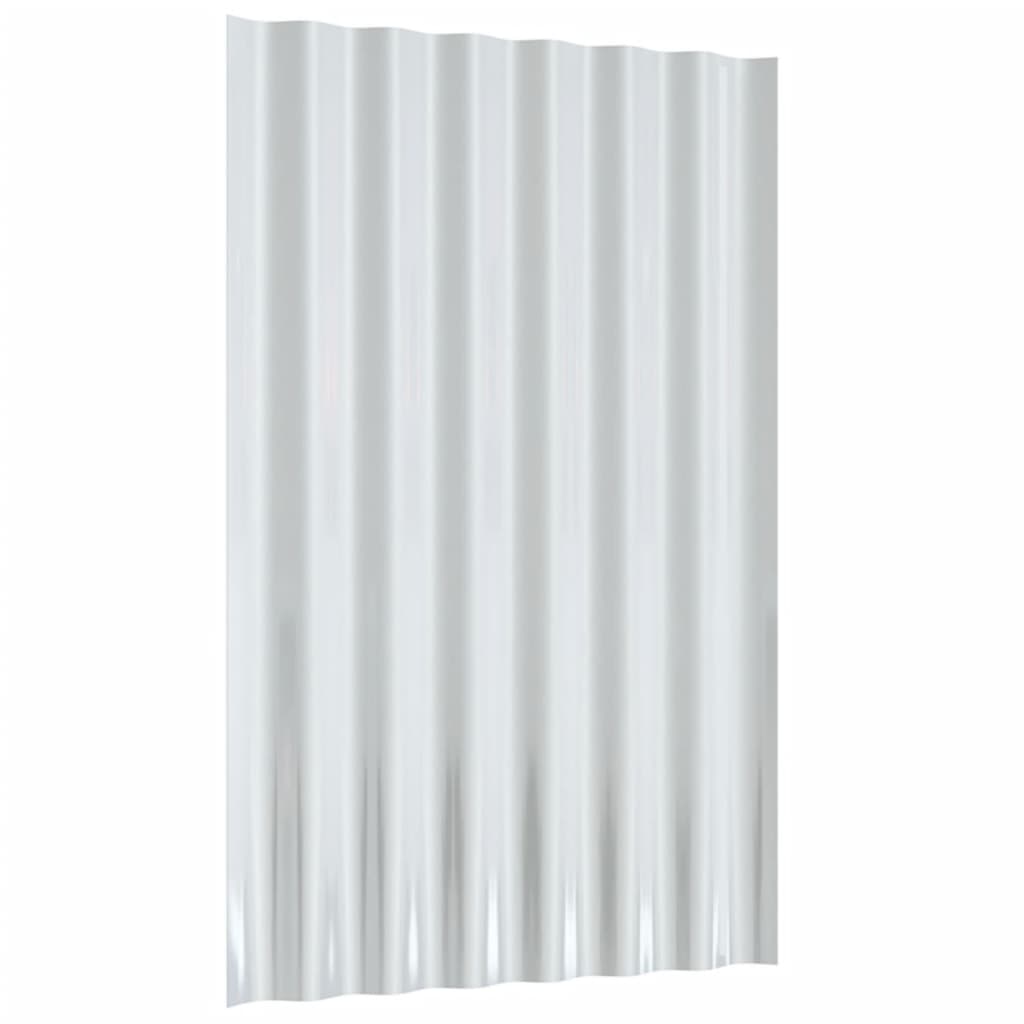 Roof Panels 36 pcs Galvanised Steel Silver 60x36 cm
