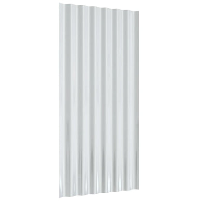 Roof Panels 12 pcs Galvanised Steel Brown 80x36 cm