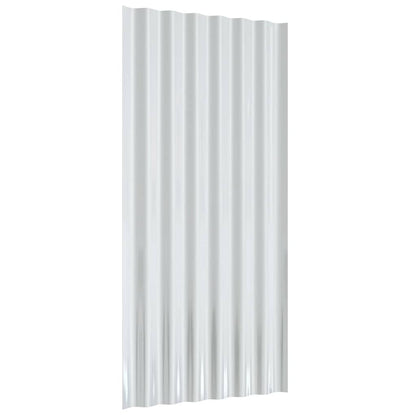 Roof Panels 12 pcs Galvanised Steel Anthracite 80x36 cm