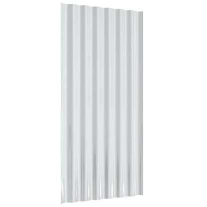 Roof Panels 36 pcs Galvanised Steel Grey 80x36 cm