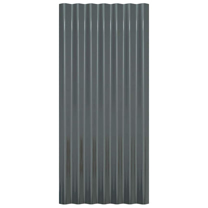 Roof Panels 36 pcs Galvanised Steel Anthracite 80x36 cm