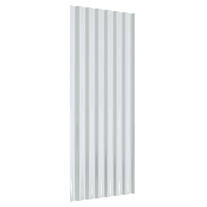Roof Panels 12 pcs Galvanised Steel Anthracite 100x36 cm