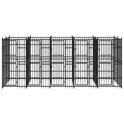 Outdoor Dog Kennel Steel 9.22 m²