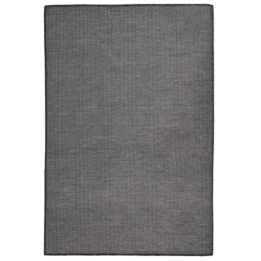 Outdoor Flatweave Rug 120x170 cm Grey