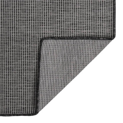 Outdoor Flatweave Rug 120x170 cm Grey