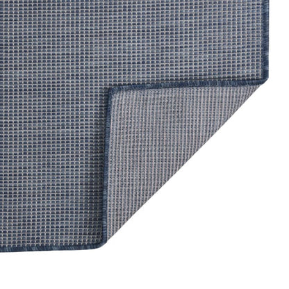 Outdoor Flatweave Rug 100x200 cm Blue