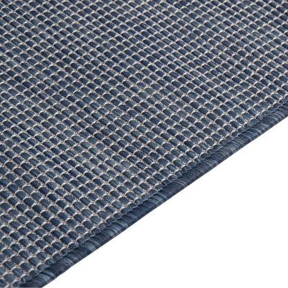 Outdoor Flatweave Rug 100x200 cm Blue