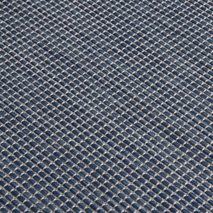 Outdoor Flatweave Rug 100x200 cm Blue