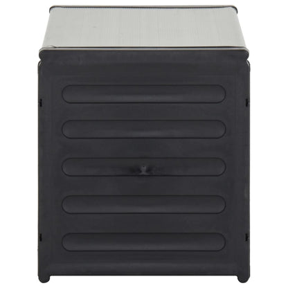 Garden Waste Basket Grey 85x34x40 cm
