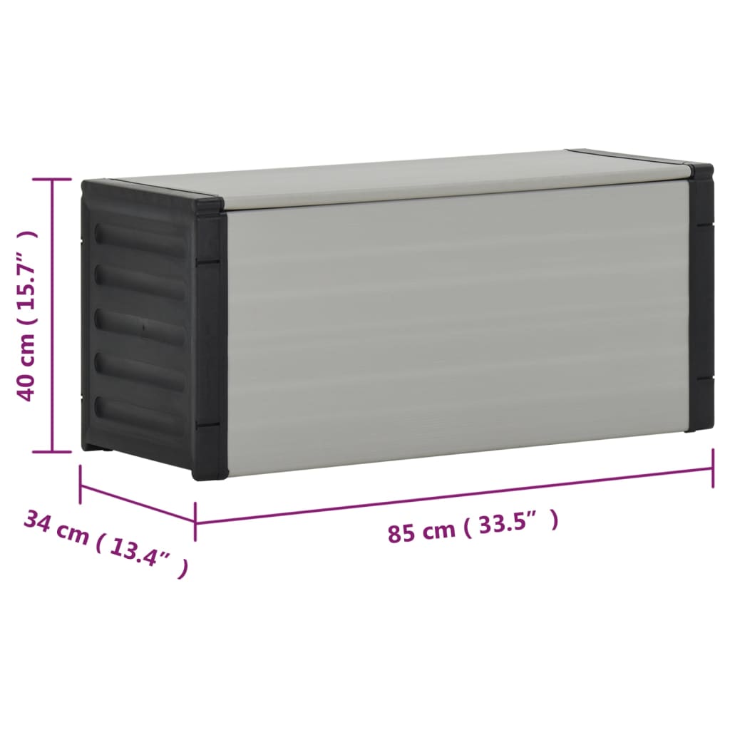 Garden Waste Basket Grey 85x34x40 cm