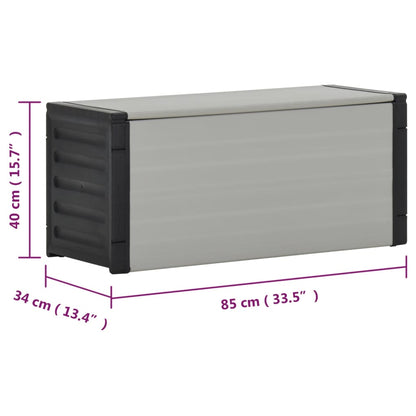 Garden Waste Basket Grey 85x34x40 cm