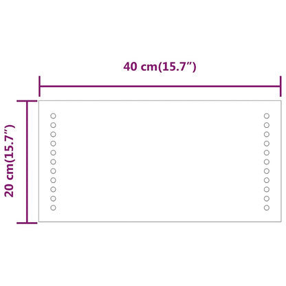 LED Bathroom Mirror 40x20 cm