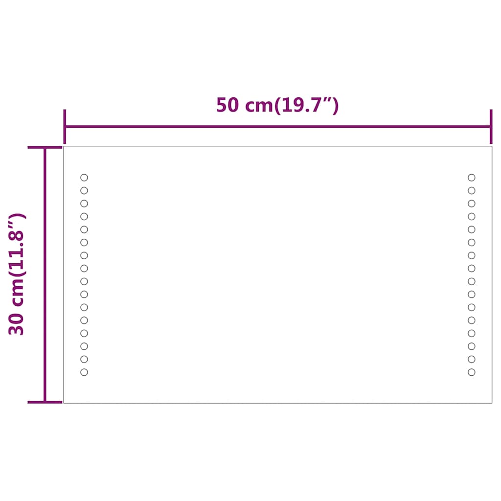 LED Bathroom Mirror 50x30 cm