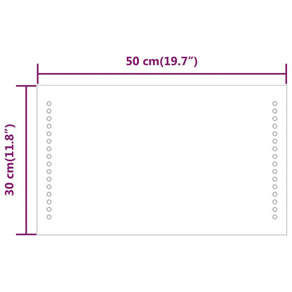 LED Bathroom Mirror 50x30 cm