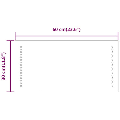 LED Bathroom Mirror 60x30 cm