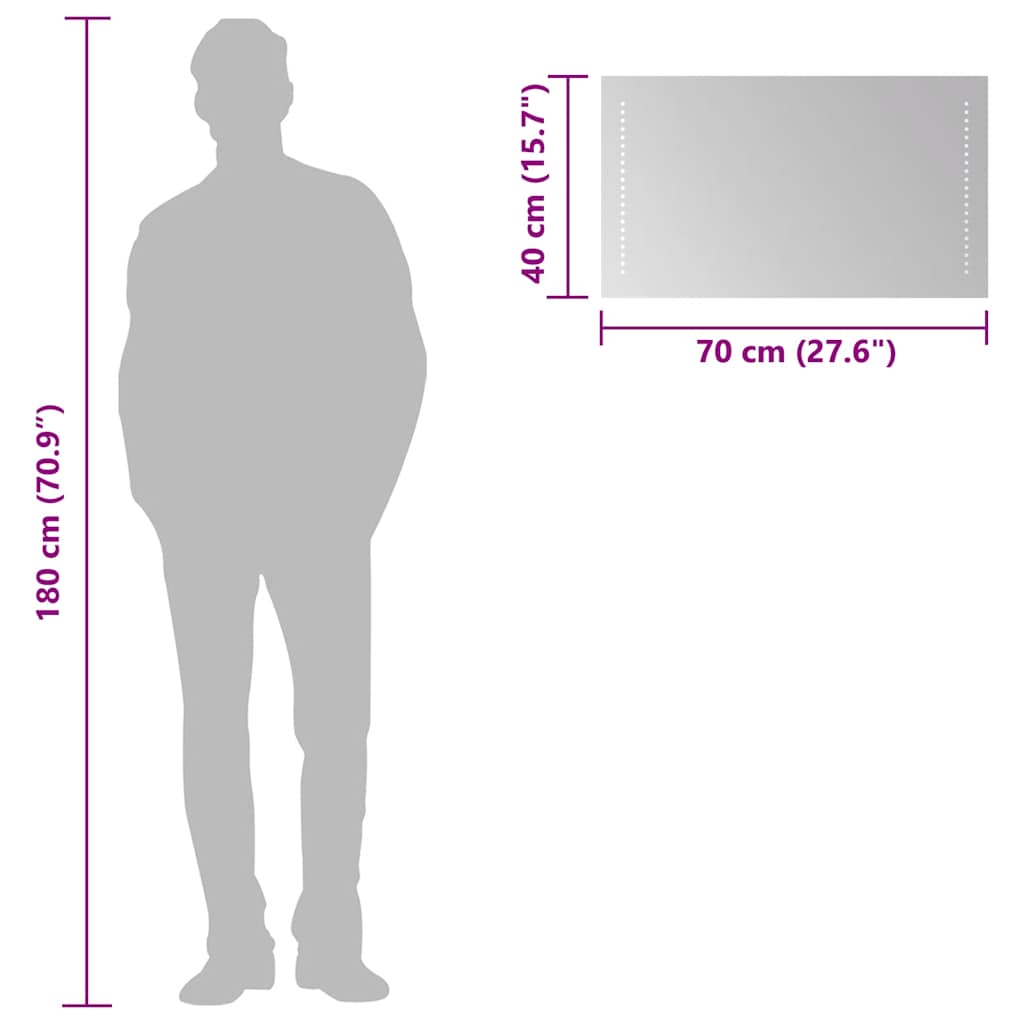 LED Bathroom Mirror 70x40 cm