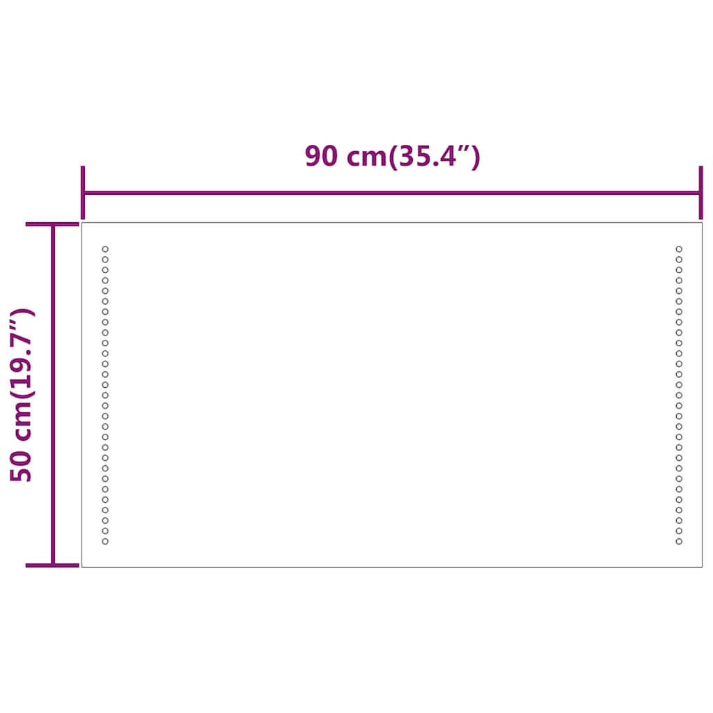 LED Bathroom Mirror 90x50 cm
