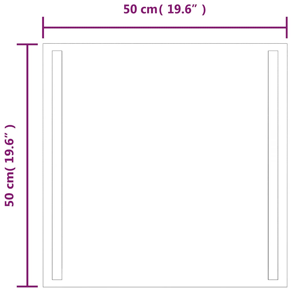 LED Bathroom Mirror 50x50 cm