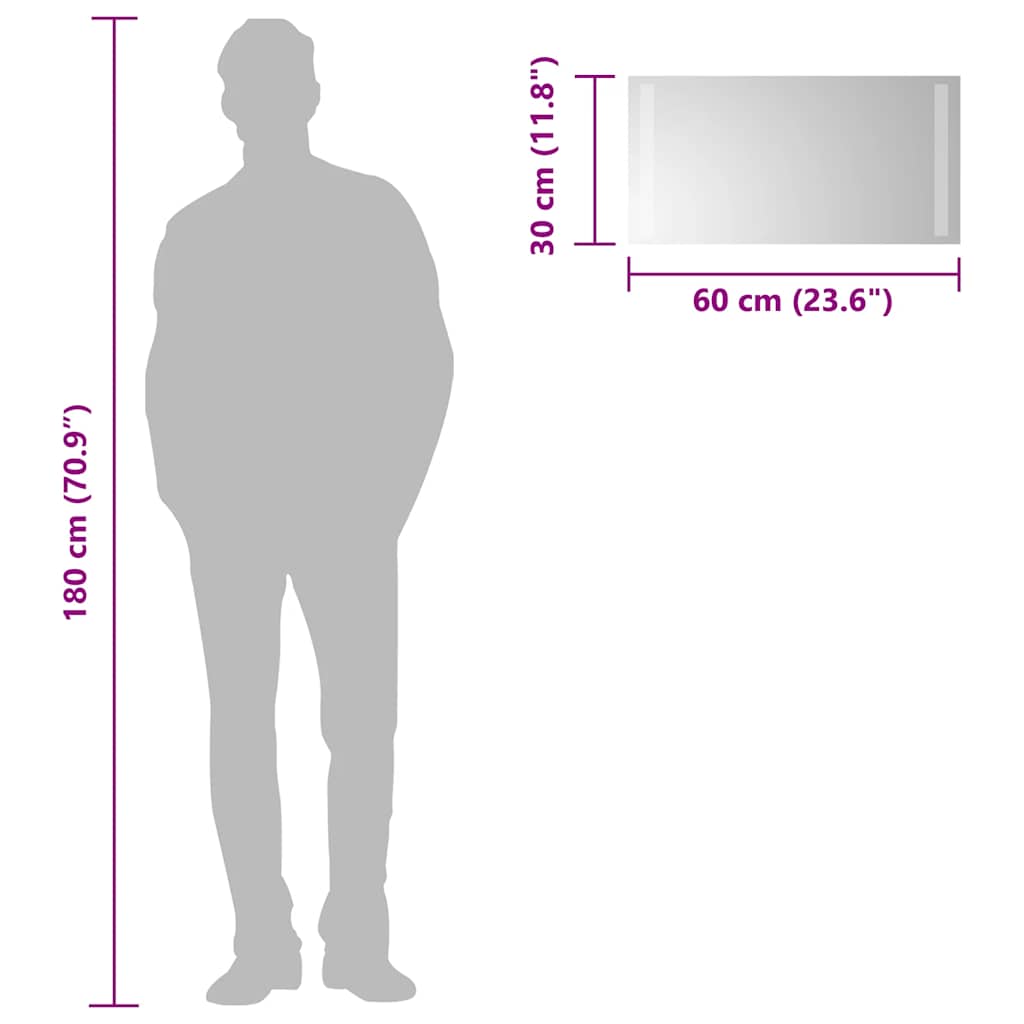 LED Bathroom Mirror 60x30 cm
