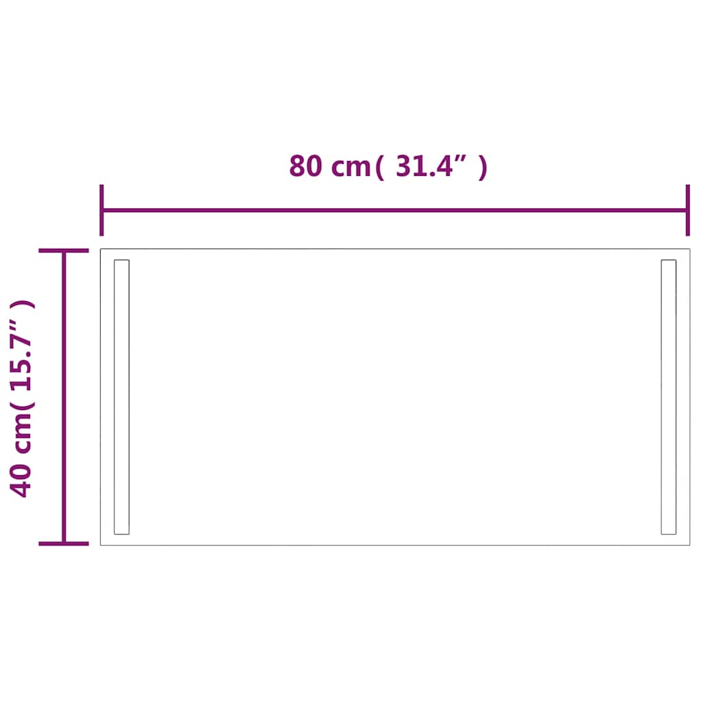 LED Bathroom Mirror 80x40 cm
