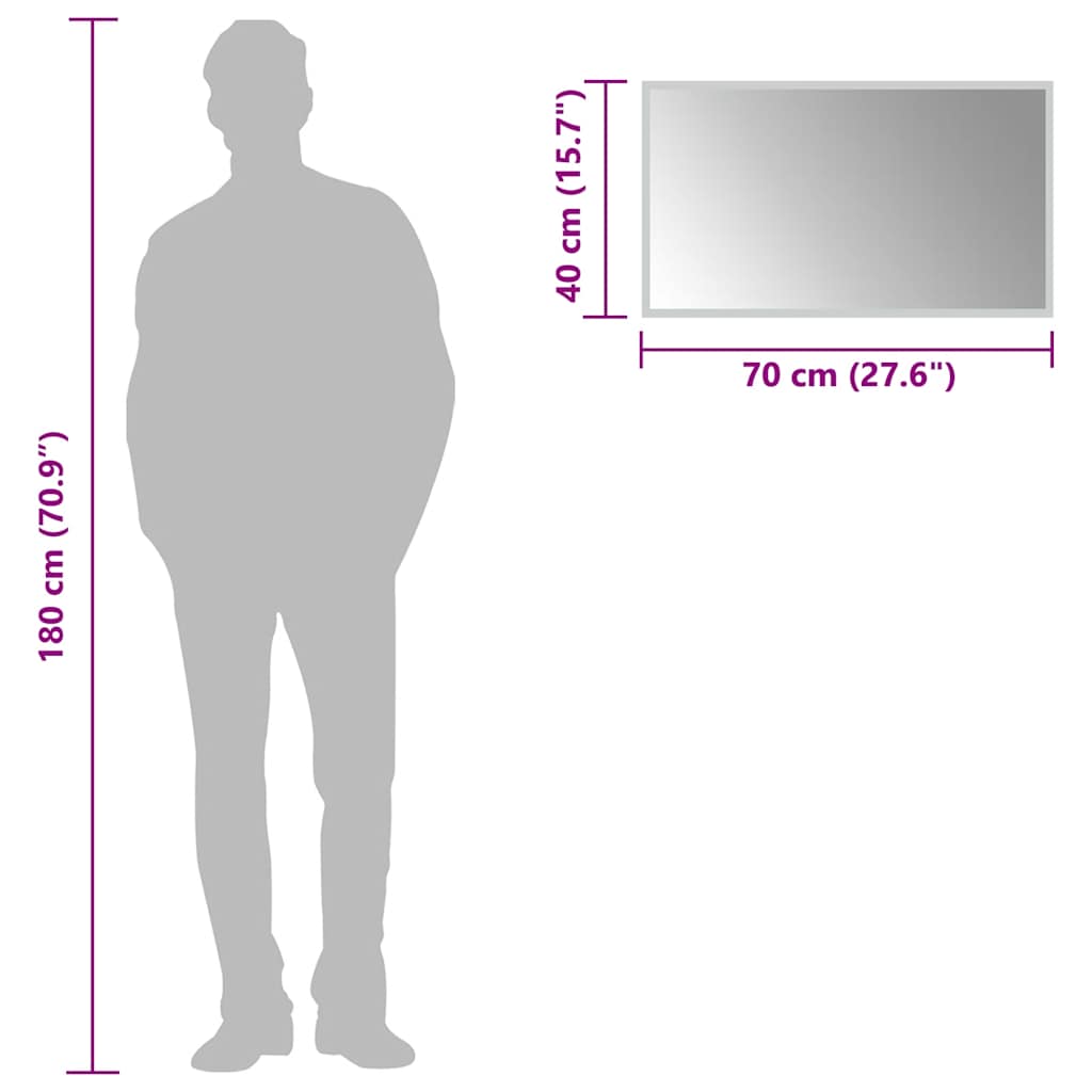 LED Bathroom Mirror 70x40 cm