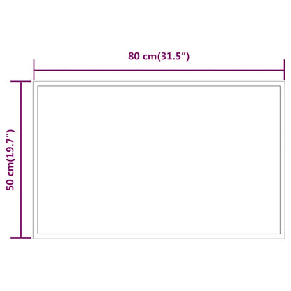 LED Bathroom Mirror 80x50 cm