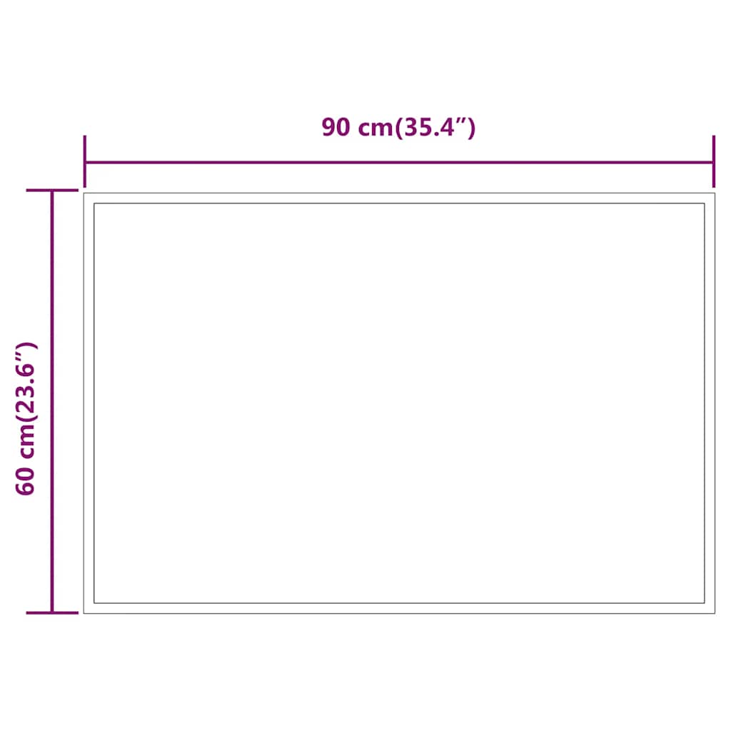LED Bathroom Mirror 90x60 cm