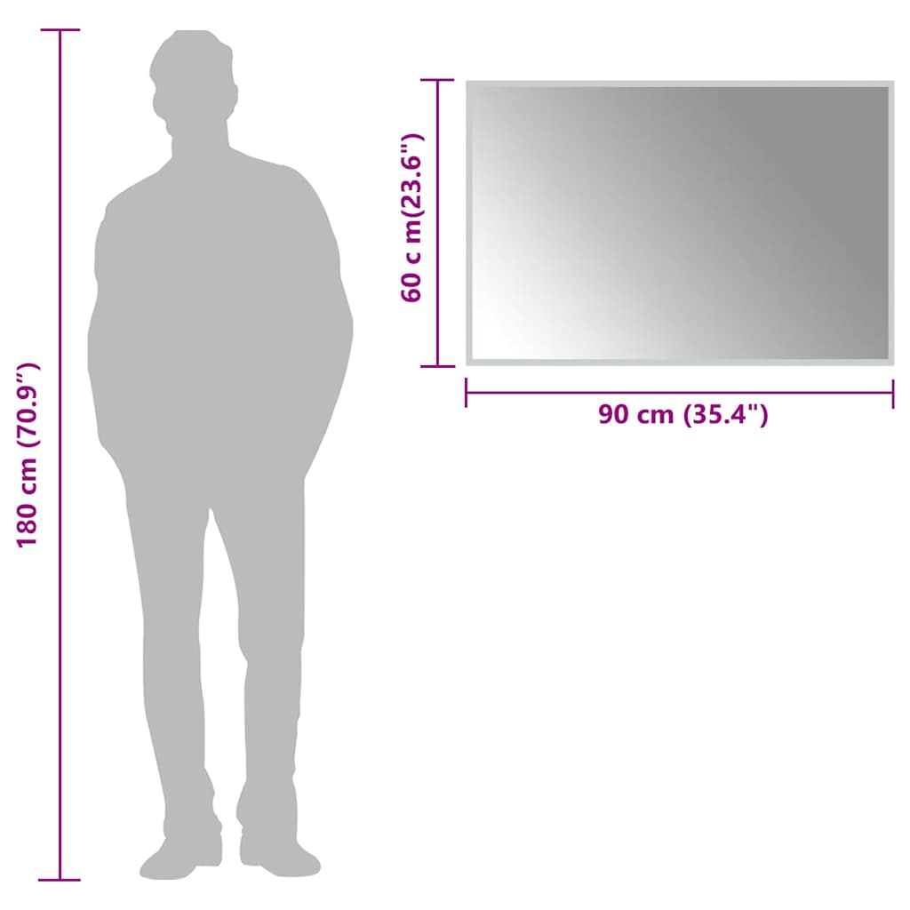 LED Bathroom Mirror 90x60 cm
