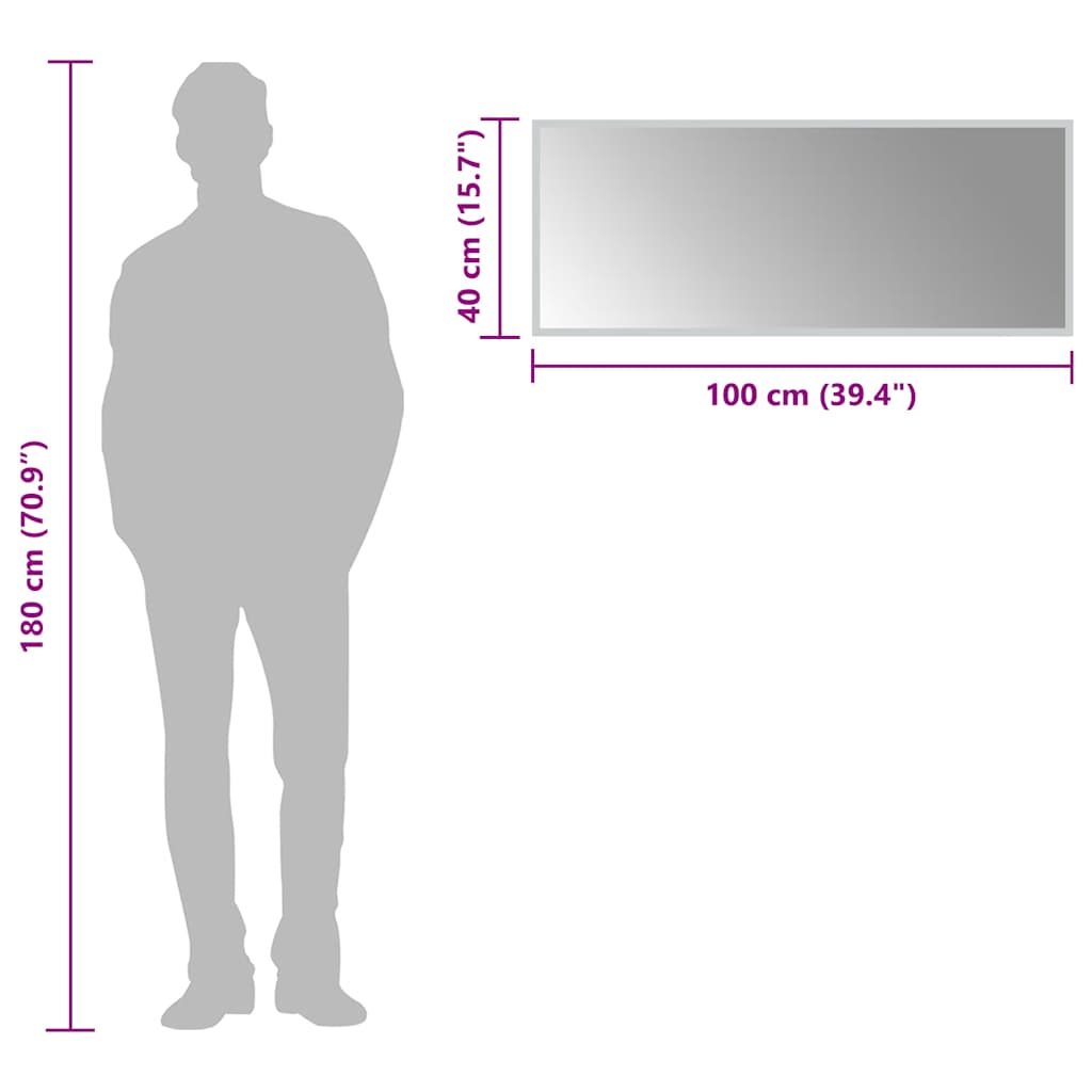 LED Bathroom Mirror 100x40 cm