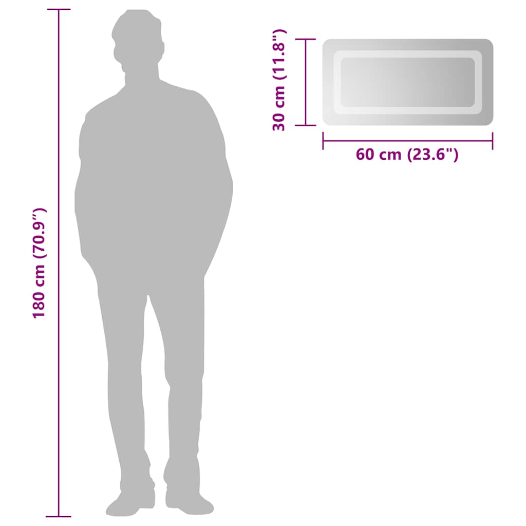 LED Bathroom Mirror 60x30 cm