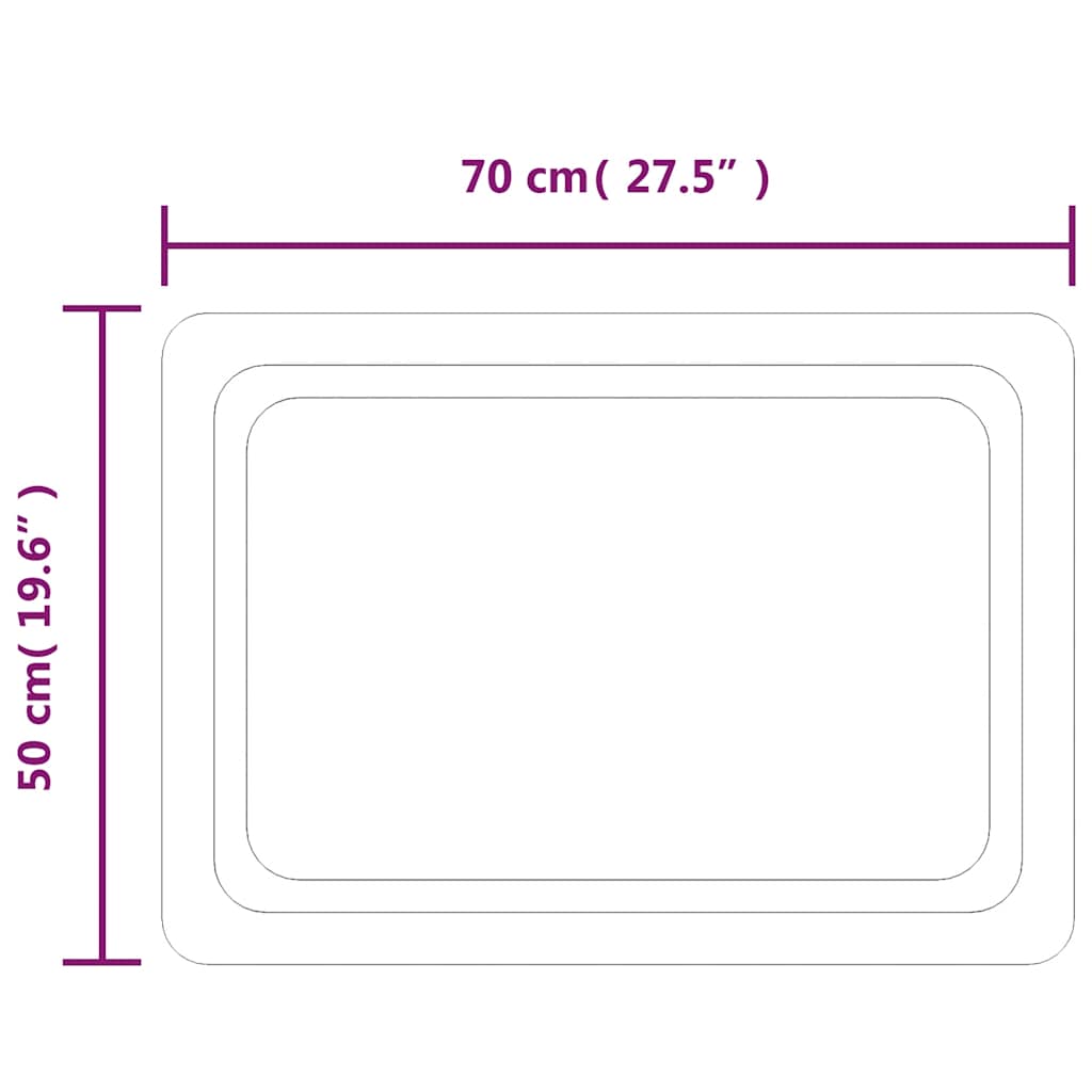 LED Bathroom Mirror 70x50 cm