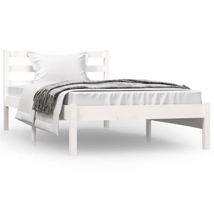 Bed Frame without Mattress 90x190cm White Single