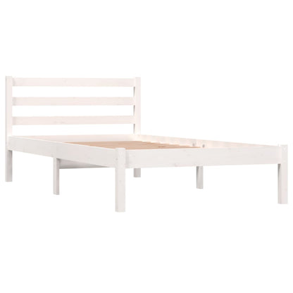 Bed Frame without Mattress 90x190cm White Single